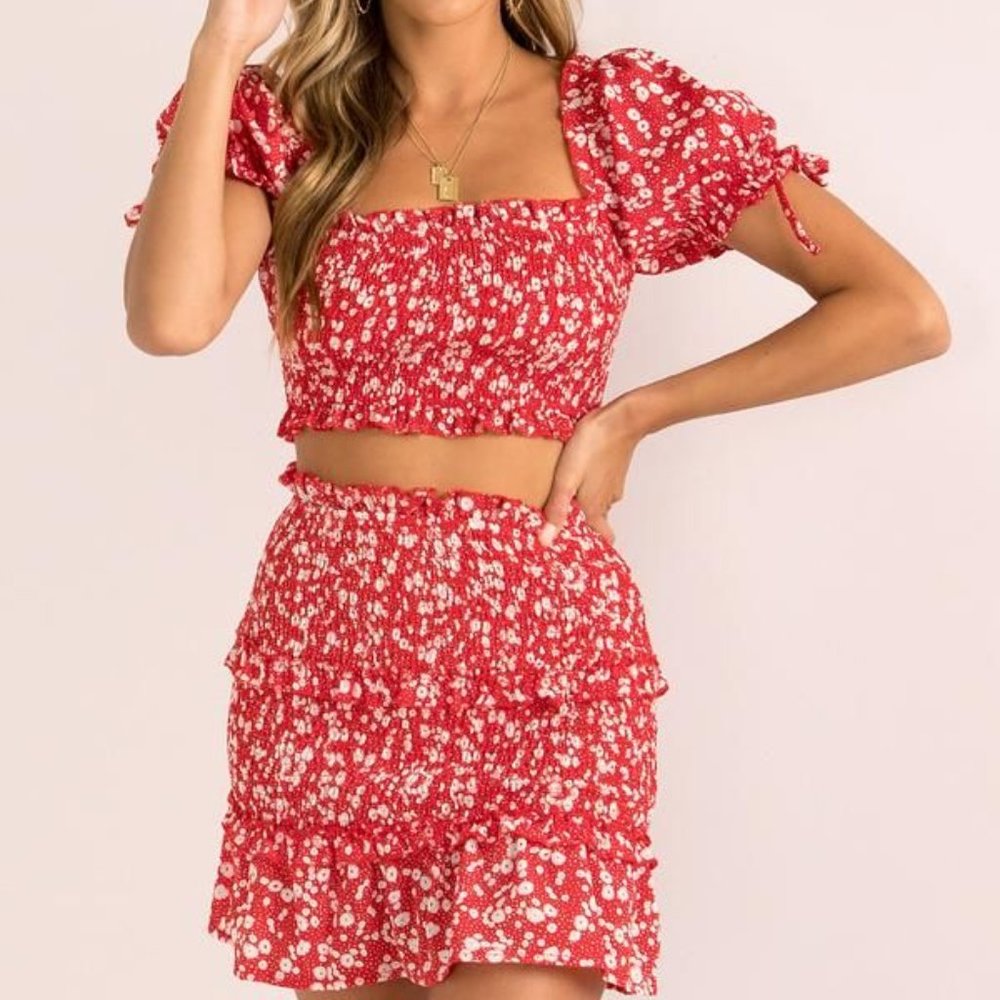 Sundae Muse Two Piece Floral Set